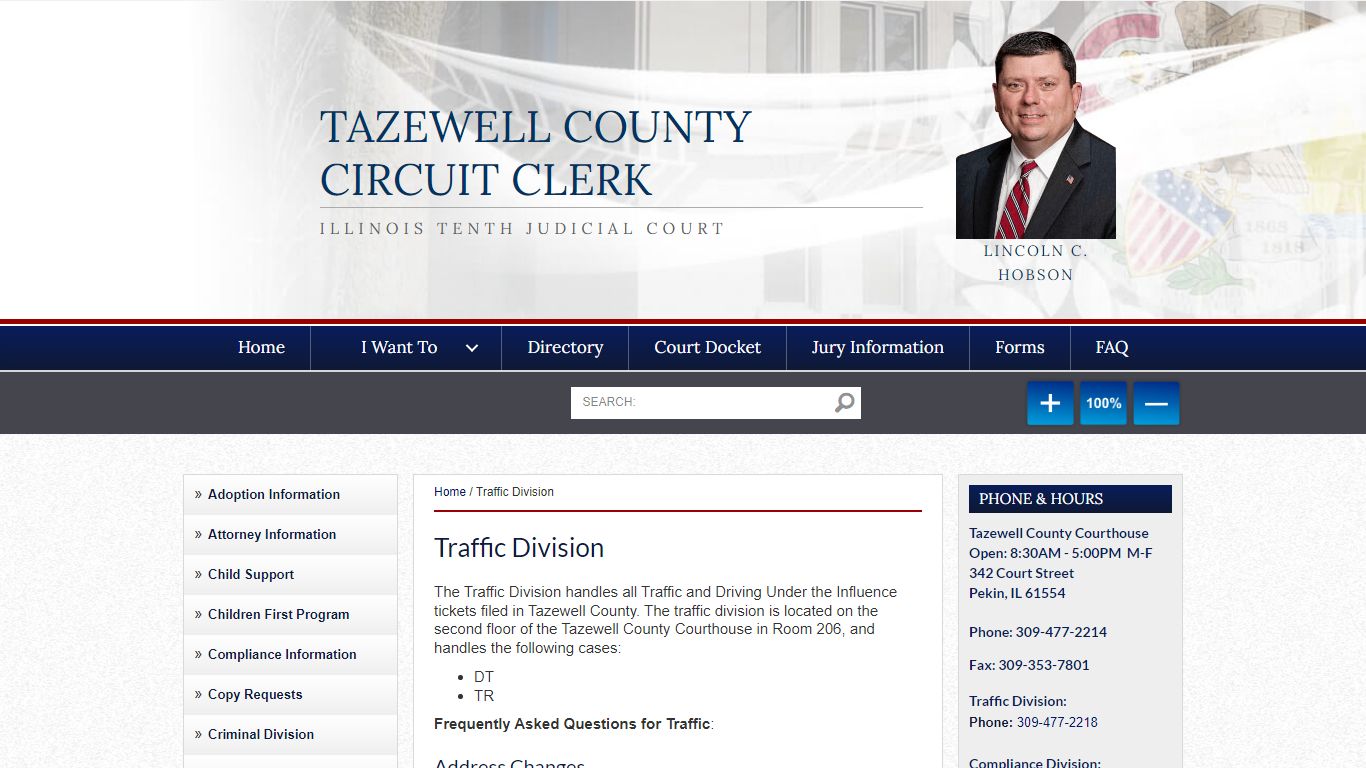 Traffic Division - Tazewell County Circuit Clerk