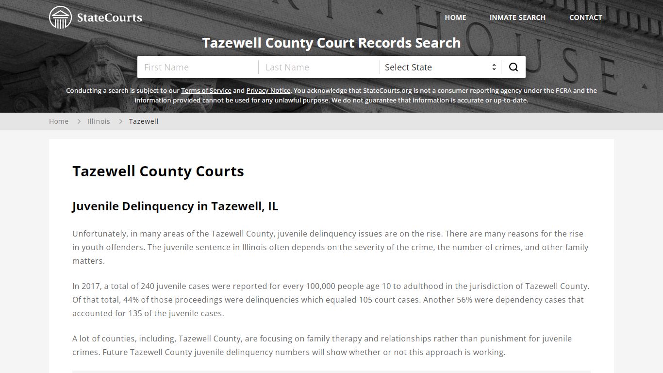 Tazewell County, IL Courts - Records & Cases - StateCourts