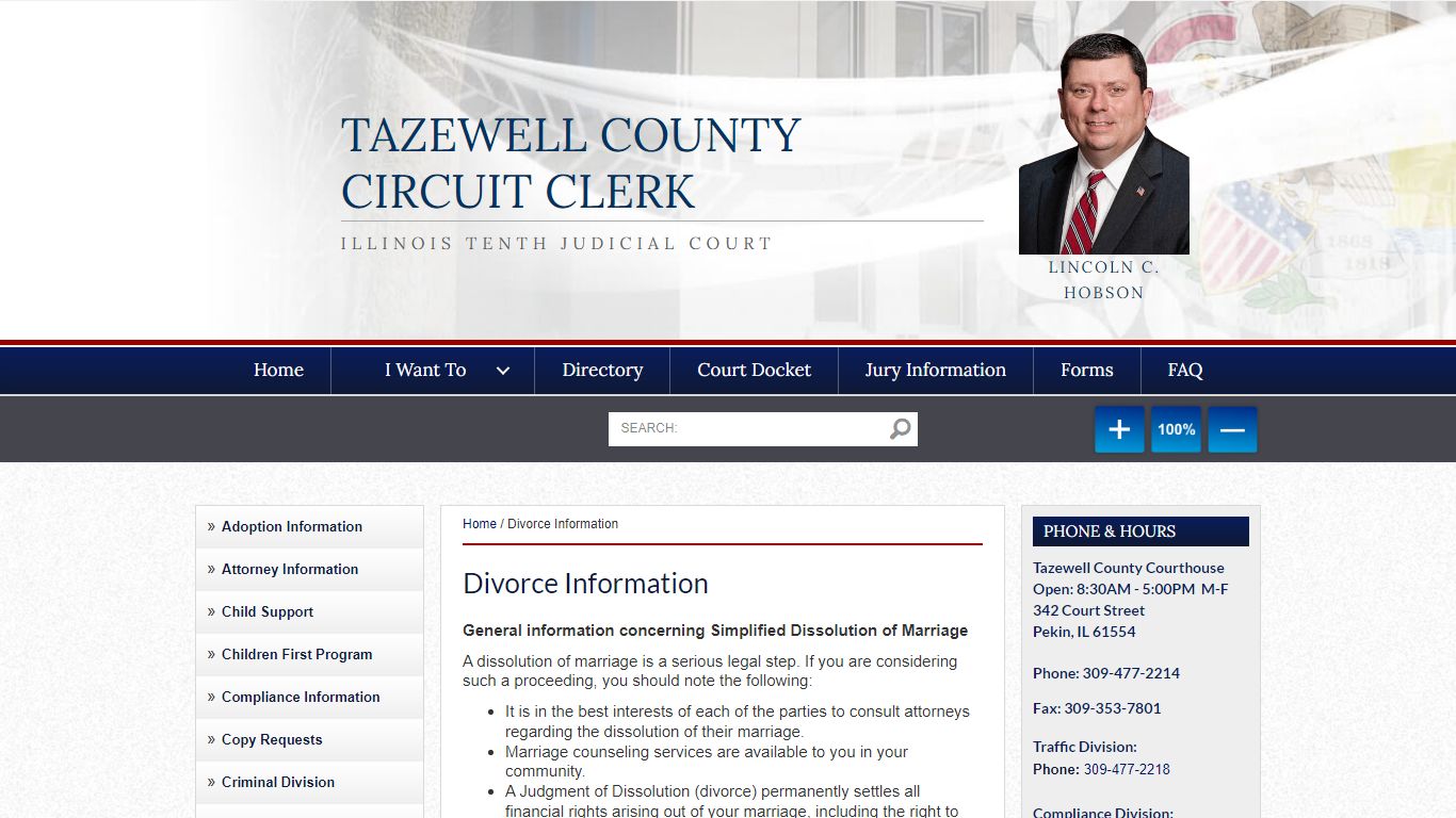 Divorce Information - Tazewell County Circuit Clerk